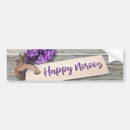 Rustic Happy Norooz Hyacinth - Bumper Sticker