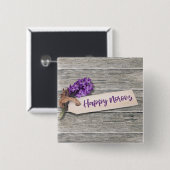 Rustic Happy Norooz Hyacinth - Button (Voorkant /achterkant)