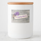 Rustic Happy Norooz Hyacinth - Etiket voor voedsel (Voorkant)