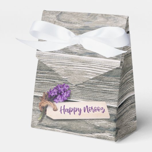 Rustic Happy Norooz Hyacinth - Favor Box Tent Bedankdoosjes (Voorkant Zijde)
