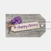 Rustic Happy Norooz Hyacinth - Gift Label Cadeaulabel (Voorkant (Horizontaal))