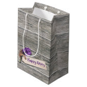 Rustic Happy Norooz Hyacinth - Medium Gift Bag Cadeauzakje (Achterkant Gekanteld)
