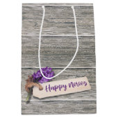 Rustic Happy Norooz Hyacinth - Medium Gift Bag Medium Cadeauzakje (Voorkant)