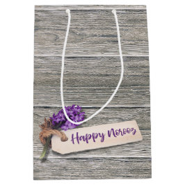 Rustic Happy Norooz Hyacinth - Medium Gift Bag Medium Cadeauzakje