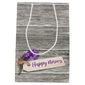 Rustic Happy Norooz Hyacinth - Medium Gift Bag Medium Cadeauzakje (Achterkant)