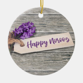 Rustic Happy Norooz Hyacinth - Ornament