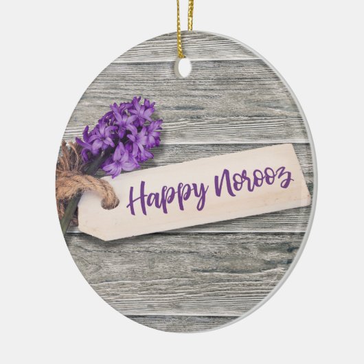 Rustic Happy Norooz Hyacinth - Ornament (Links)