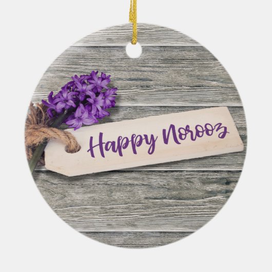 Rustic Happy Norooz Hyacinth - Ornament (Achterkant)
