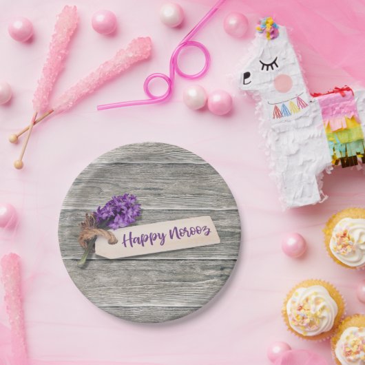 Rustic Happy Norooz Hyacinth - Papier Bord (Feest)