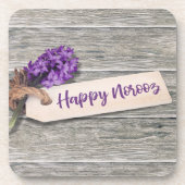 Rustic Happy Norooz Hyacinth - Plastic Onderzetter (Voorkant)