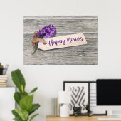 Rustic Happy Norooz Hyacinth - Poster (Thuiskantoor)