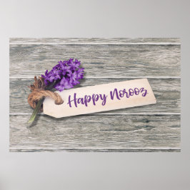 Rustic Happy Norooz Hyacinth - Poster