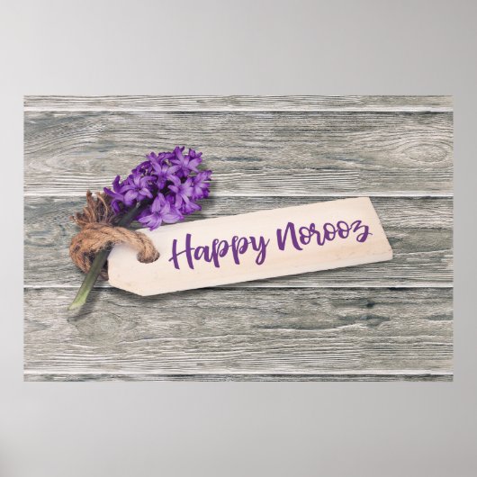 Rustic Happy Norooz Hyacinth - Poster (Voorkant)