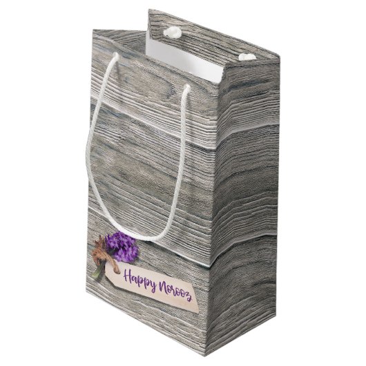 Rustic Happy Norooz Hyacinth - Small Gift Bag Klein Cadeauzakje (Achterkant Gekanteld)