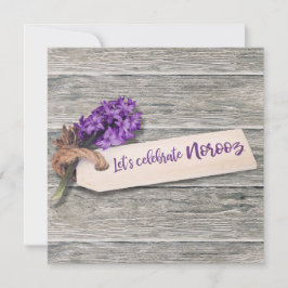 Rustic Happy Norooz Hyacinth - Uitnodiging