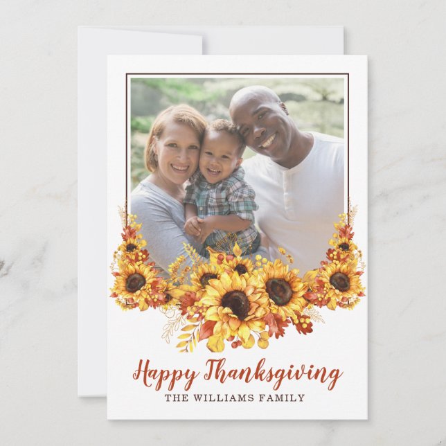 Rustic Happy Thanksgiving-foto (Voorkant)