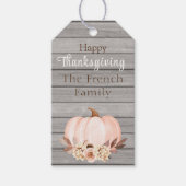 Rustic Happy Thanksgiving Gift Label Cadeaulabel (Voorkant)