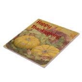 Rustic Happy Thanksgiving-herfst leveert Tegeltje (Zijkant)