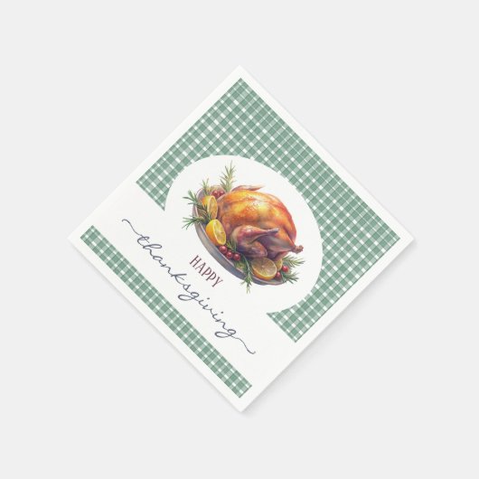 Rustic Happy Thanksgiving Servet (Hoek)