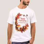 Rustic Happy Thanksgiving T-shirt (Voorkant)