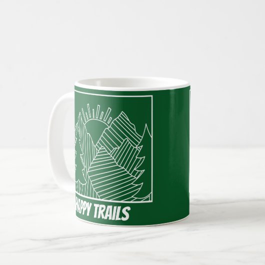 Rustic Happy Trails Mountains Koffiemok (Voorkant links)