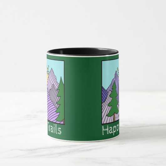 Rustic Happy Trails Mountains Mok (Midden)