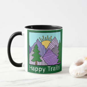 Rustic Happy Trails Mountains Mok