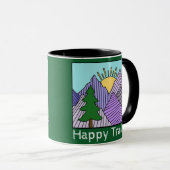 Rustic Happy Trails Mountains Mok (Voorkant rechts)