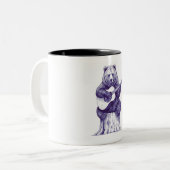 Rustic Harmony Beer Art Print Tweekleurige Koffiemok (Voorkant links)