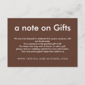 💍 Rustic Harmony notitie op Gifts Informatiekaartje (Voorkant)