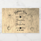 Rustic Hartelijk dank Aangepaste namen Stute Weddi Likeurfles Etiket (Enkel label)