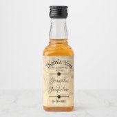 Rustic Hartelijk dank Aangepaste namen Stute Weddi Likeurfles Etiket (Voorkant)