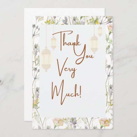 Rustic - Hartelijk dank Bedankkaart (Voorkant / Achterkant)
