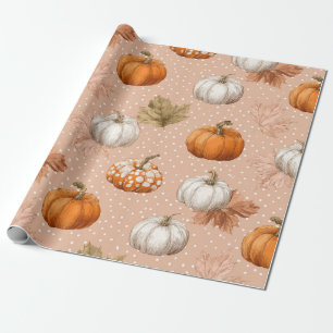 Rustic Harvest Autumn - Pompoenen & bladeren Cadeaupapier