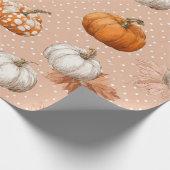 Rustic Harvest Autumn - Pompoenen & bladeren Cadeaupapier (Hoek)