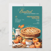 Rustic Harvest Friendsgiving Potluck-uitnodiging Feestdagenkaart (Voorkant)
