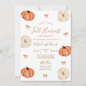Rustic Harvest Pumpkin Party Herfst Fest Community Kaart (Voorkant)