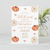 Rustic Harvest Pumpkin Party Herfst Fest Community Kaart (Staand voorkant)