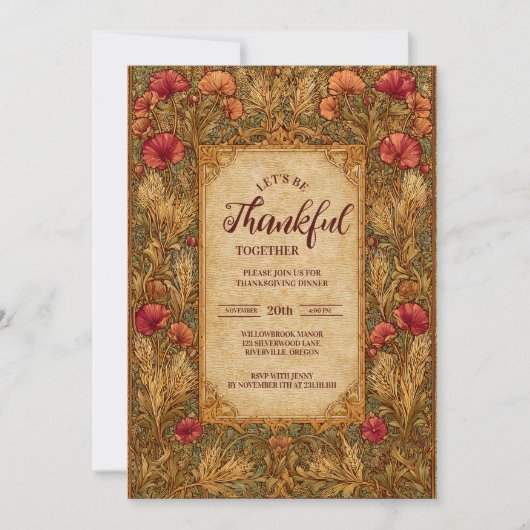 Rustic Harvest Thanksgiving Celebration Kaart (Voorkant)