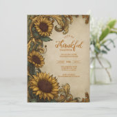 Rustic Harvest Thanksgiving Celebration Kaart (Staand voorkant)