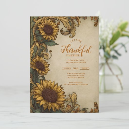 Rustic Harvest Thanksgiving Celebration Kaart (Staand voorkant)