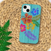 Rustic Hawaiian Flowers Print Case-Mate iPhone Case