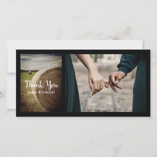 Rustic Hay Bales Boerderij Weddenschap Bedankt (Voorkant)