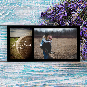 Rustic Hay Bales Boerderij Wedding Save the Date