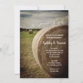Rustic Hay Bales Ranch Engagement Party Kaart (Voorkant)
