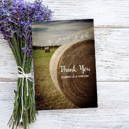Rustic Hay Bales Ranch Wedding Bedankt