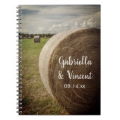 Rustic Hay Bales Ranch Wedding Guest Book Notitieboek (Voorkant)