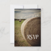 Rustic Hay Bales Ranch Wedding RSVP (Voorkant)