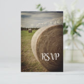 Rustic Hay Bales Ranch Wedding RSVP (Staand voorkant)