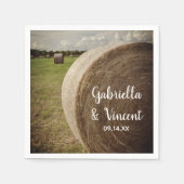 Rustic Hay Bales Ranch Wedding Servet (Voorkant)